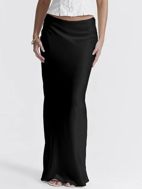 Lillymoda | Emilie - eleganter Satin-Maxirock