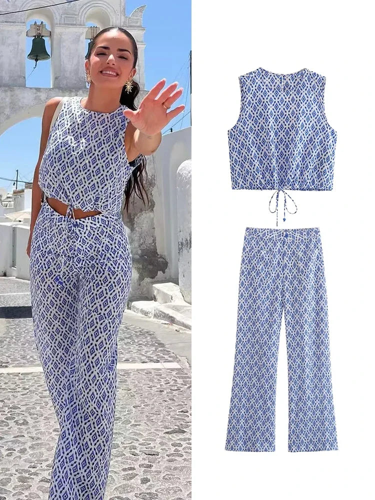 Lillymoda | Charlize - Modisches bedrucktes Sommer-Set