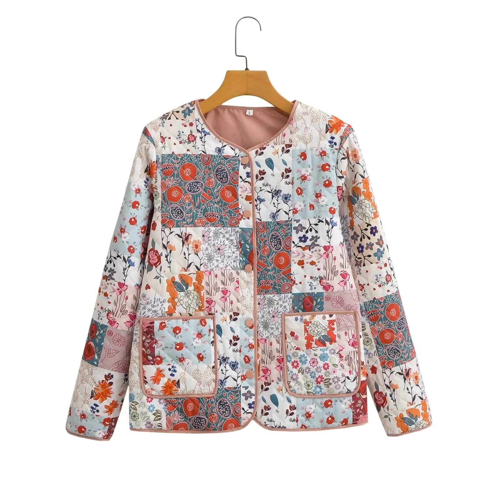 Lillymoda | Celine - Gepolsterte Jacke mit Blumenmuster