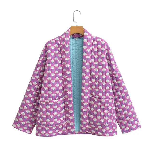 Lillymoda | Georgia - Stylische bedruckte Strickjacke