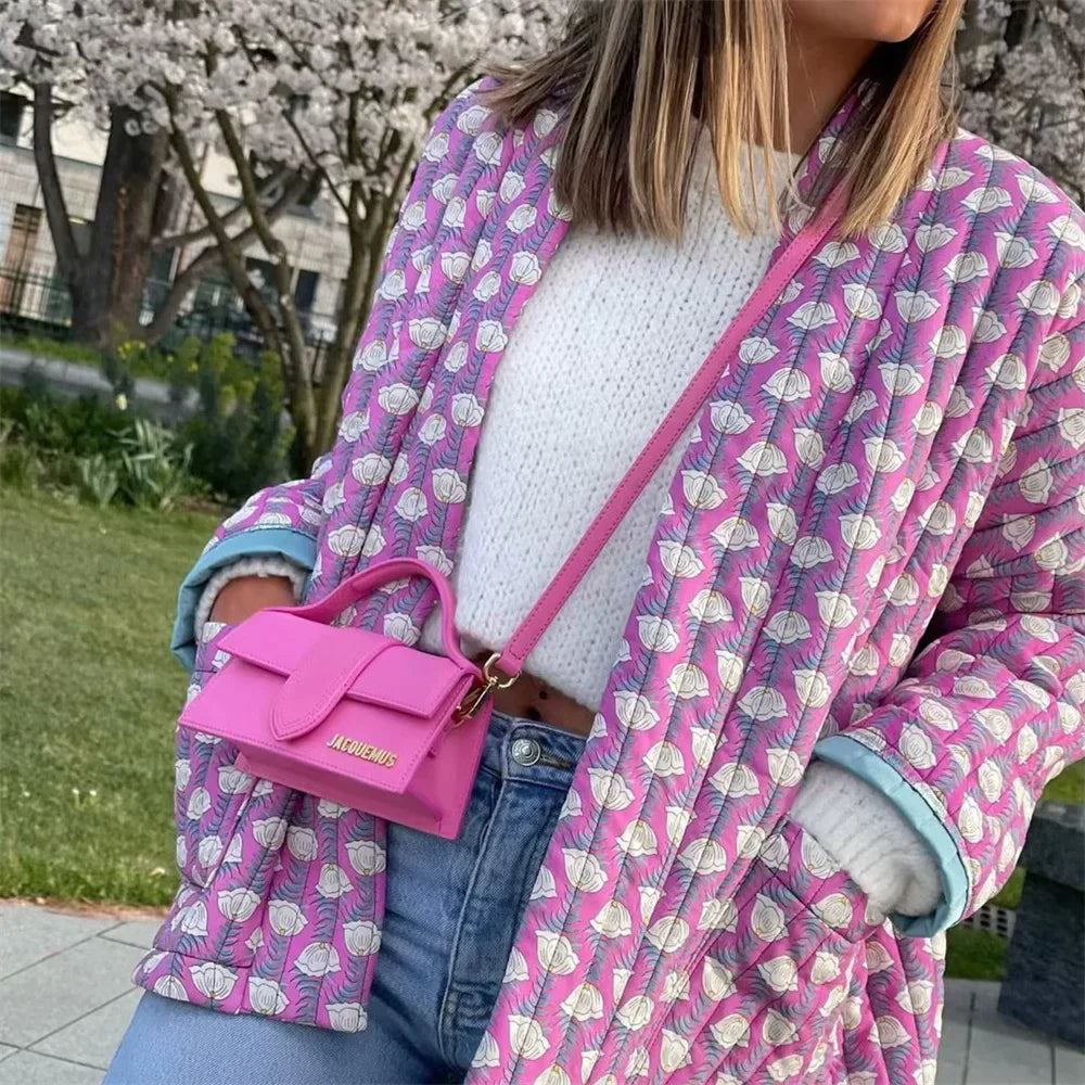 Lillymoda | Georgia - Stylische bedruckte Strickjacke