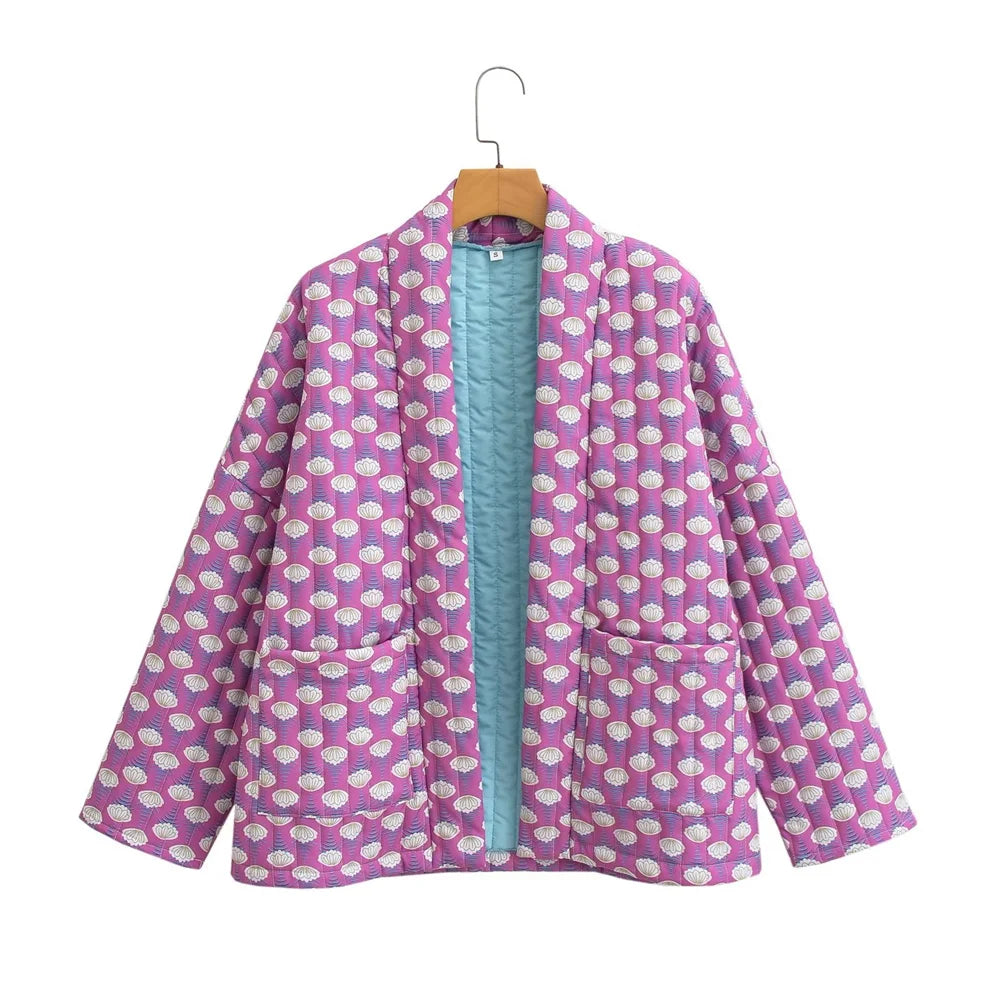 Lillymoda | Georgia - Stylische bedruckte Strickjacke