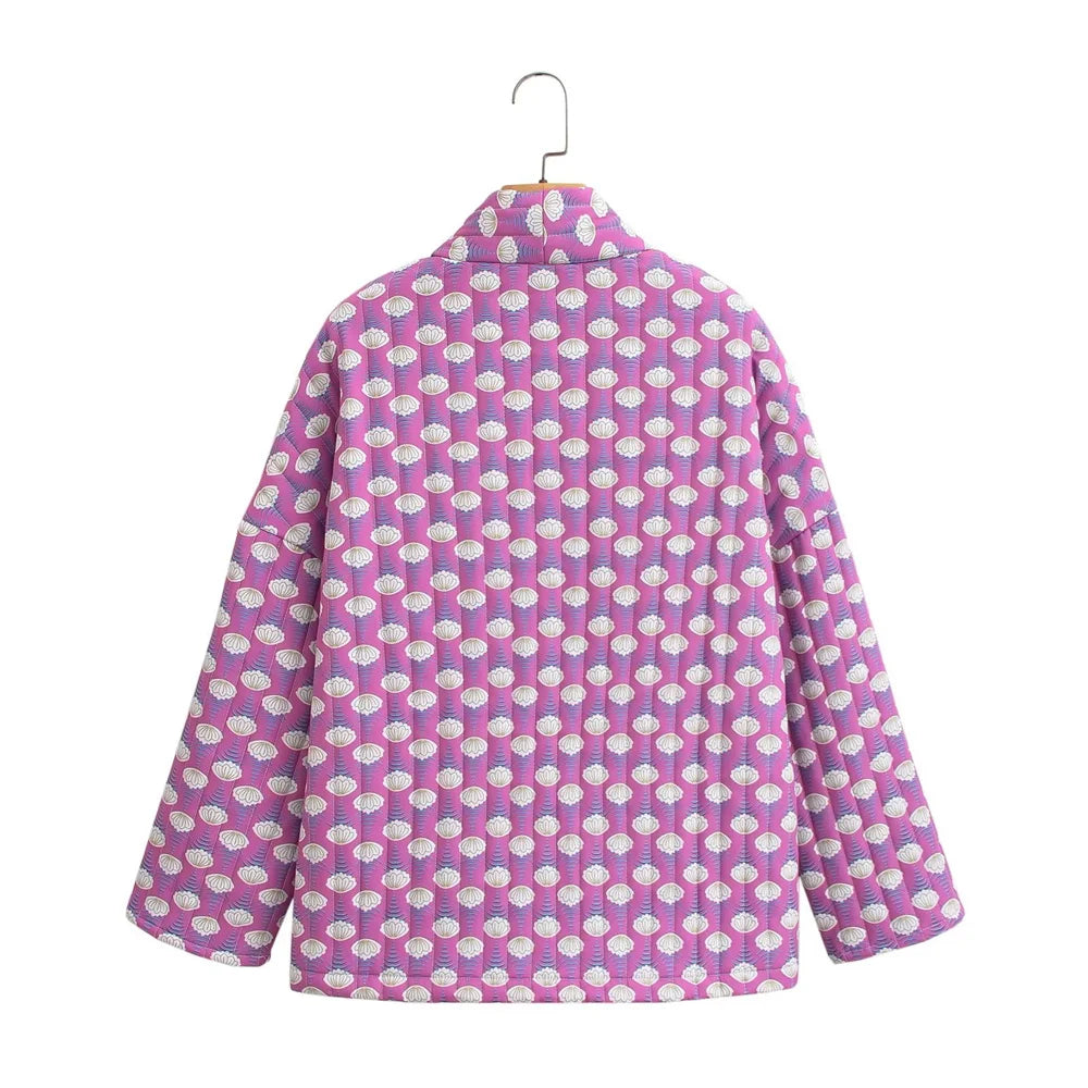 Lillymoda | Georgia - Stylische bedruckte Strickjacke