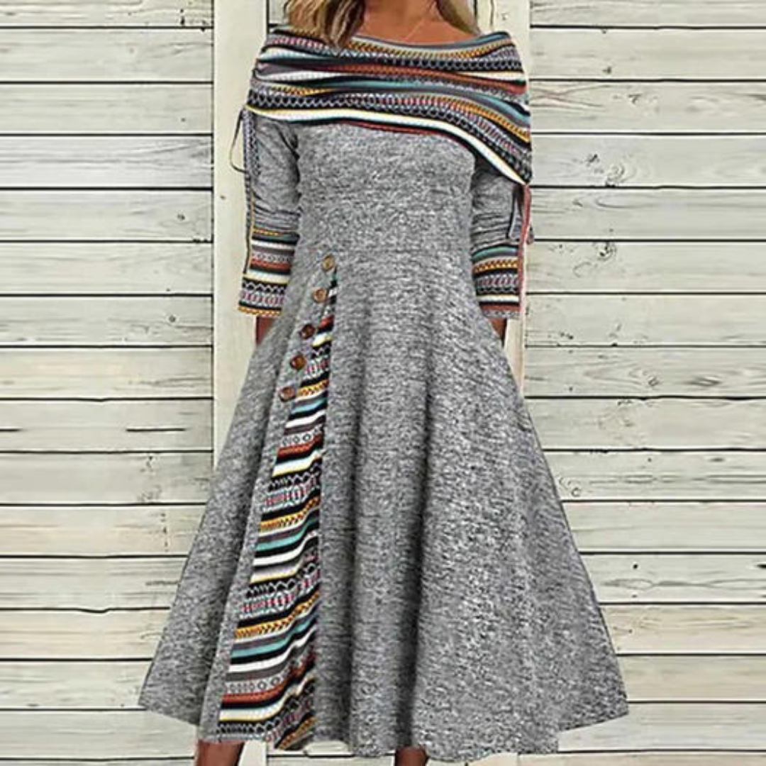 Lena Midikleid | Bequemes Kleid mit langem Ärmel für Wintertage