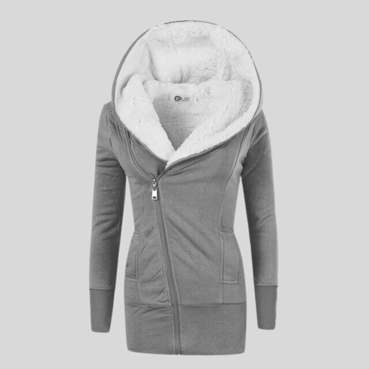 Lillymoda | Annika - Fleece-Kapuzen-Strickjacke