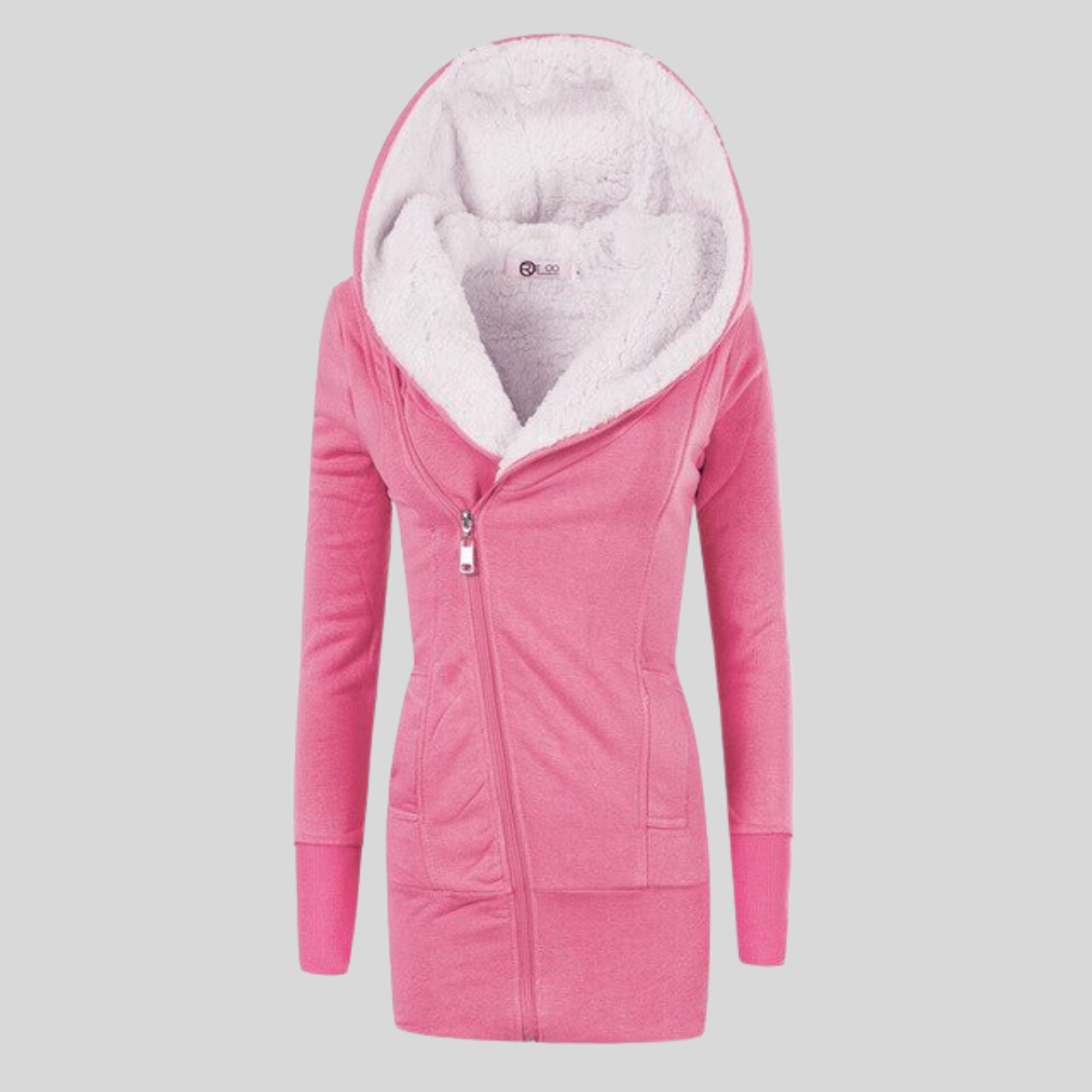 Lillymoda | Annika - Fleece-Kapuzen-Strickjacke