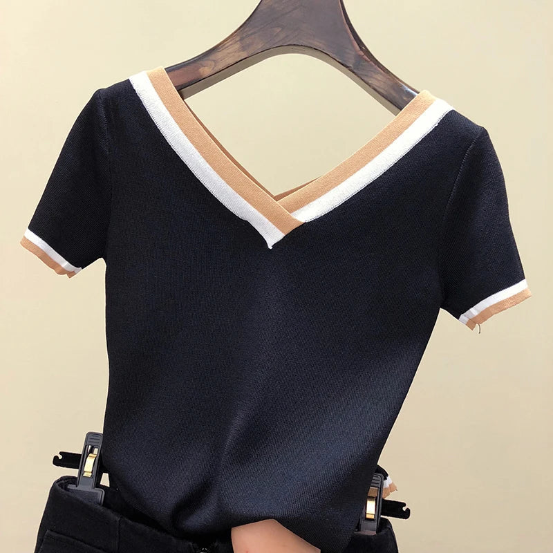 Eudora - Gestreifte Damen-Strickoberteile