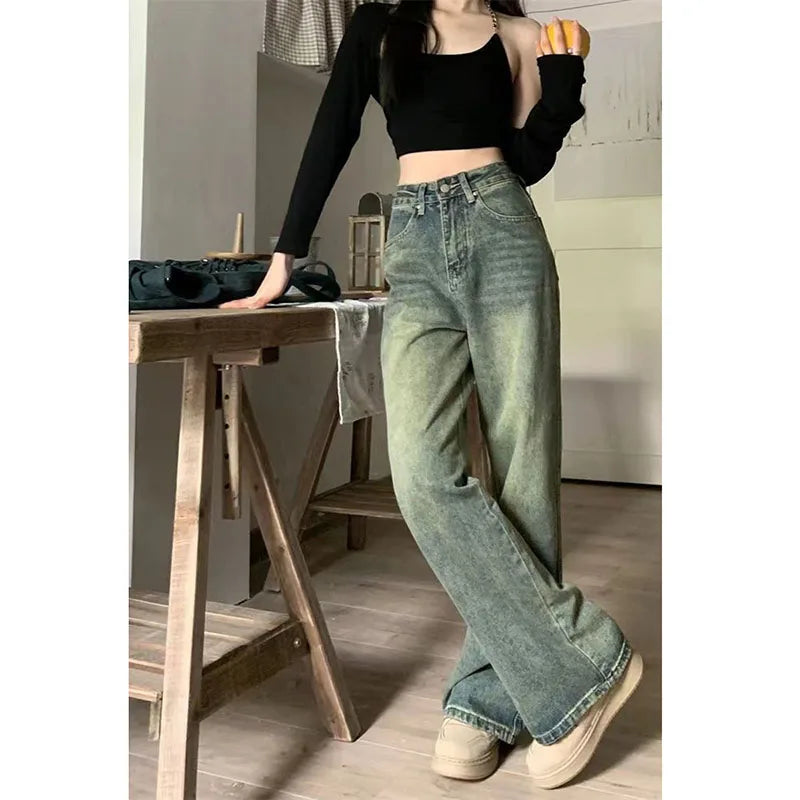 Bobbie- Baggy Straight Denimhose