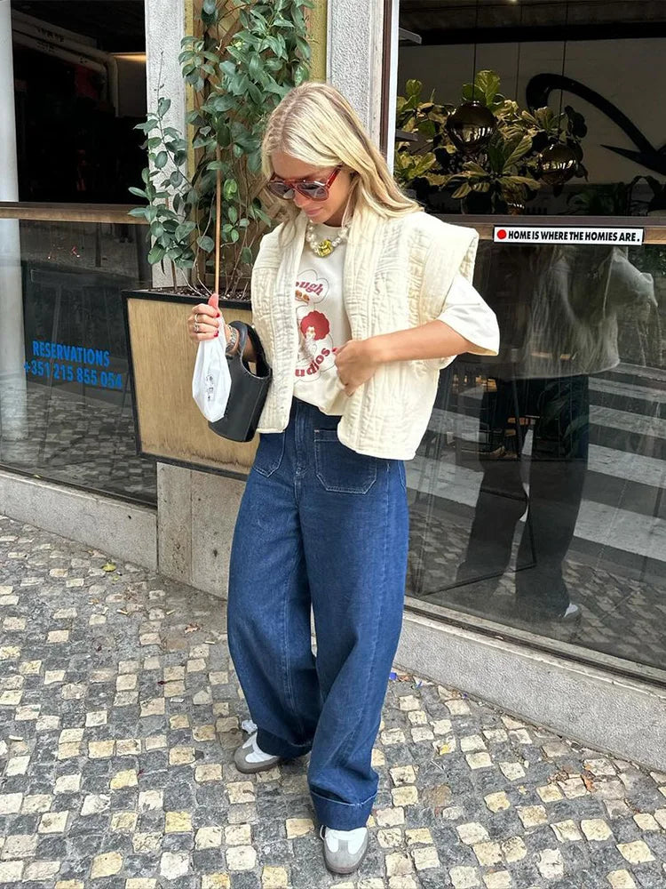 Lillymoda | Alexandria - Vintage Gepolsterte Warme Weste