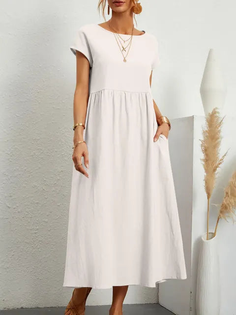 Lillymoda | Isabel - Lässiges Langes Vintage Kleid