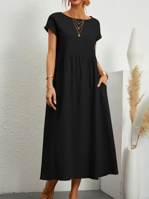 Lillymoda | Isabel - Lässiges Langes Vintage Kleid