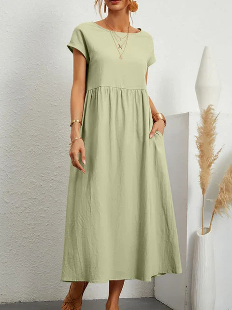 Lillymoda | Isabel - Lässiges Langes Vintage Kleid