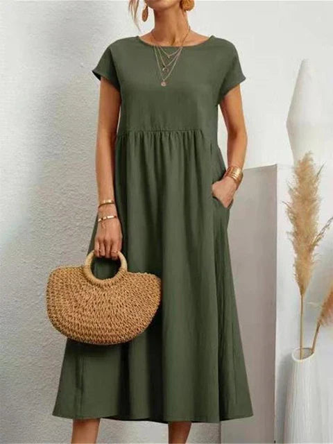 Lillymoda | Isabel - Lässiges Langes Vintage Kleid