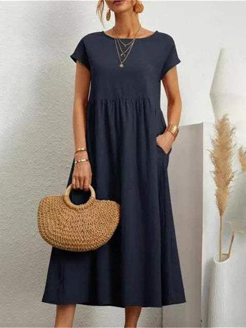 Lillymoda | Isabel - Lässiges Langes Vintage Kleid