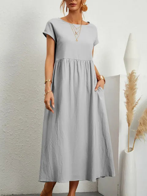Lillymoda | Isabel - Lässiges Langes Vintage Kleid