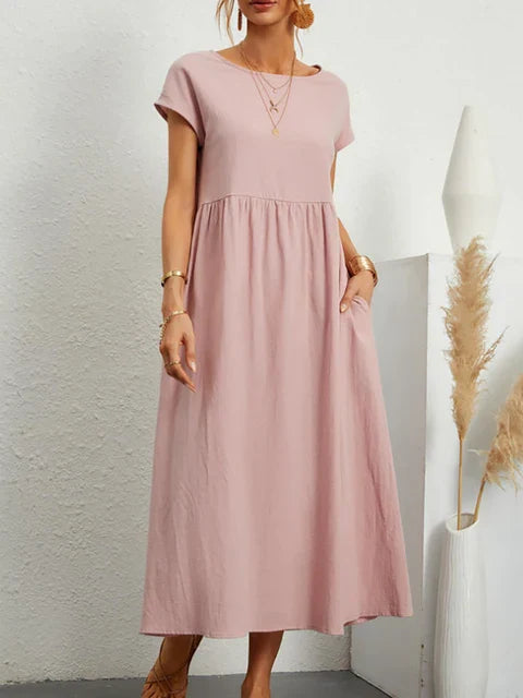 Lillymoda | Isabel - Lässiges Langes Vintage Kleid