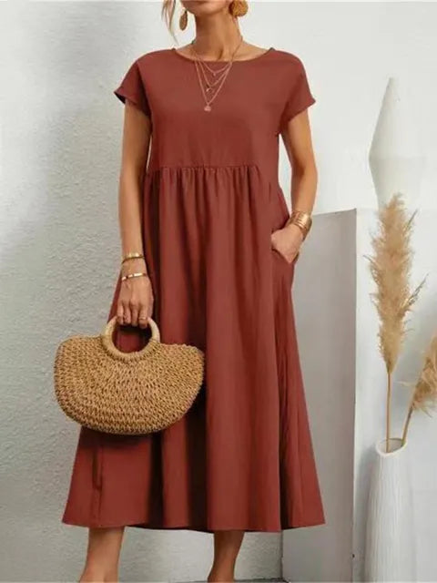 Lillymoda | Isabel - Lässiges Langes Vintage Kleid