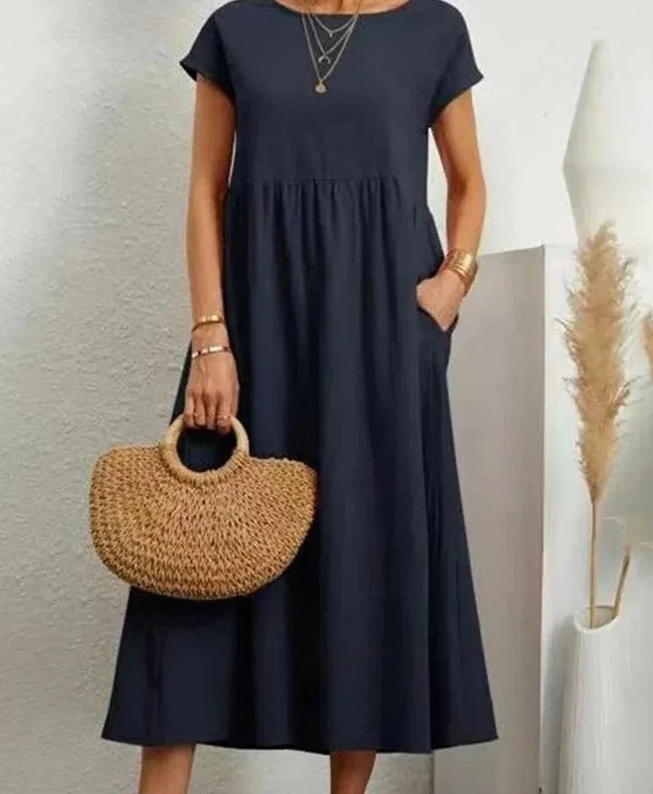 Lillymoda | Isabel - Lässiges Langes Vintage Kleid