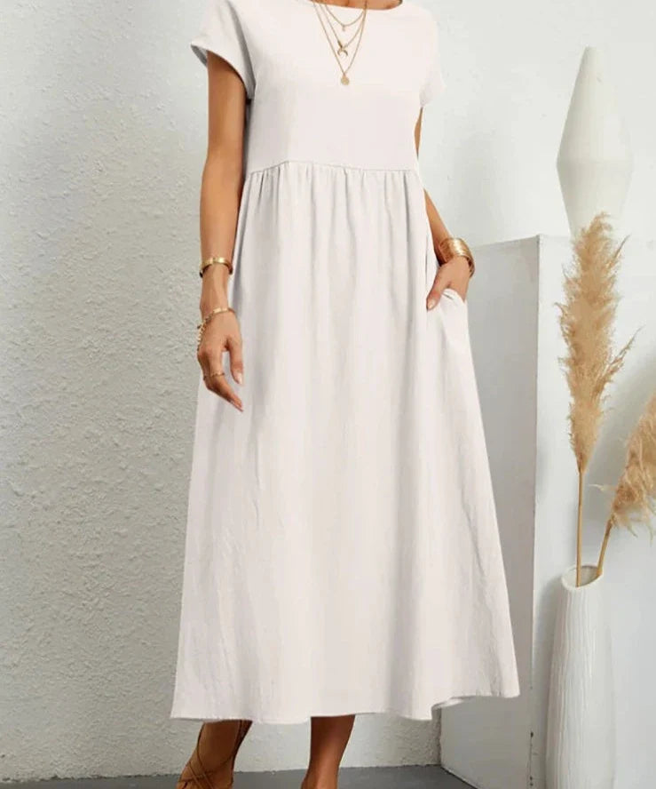 Lillymoda | Isabel - Lässiges Langes Vintage Kleid