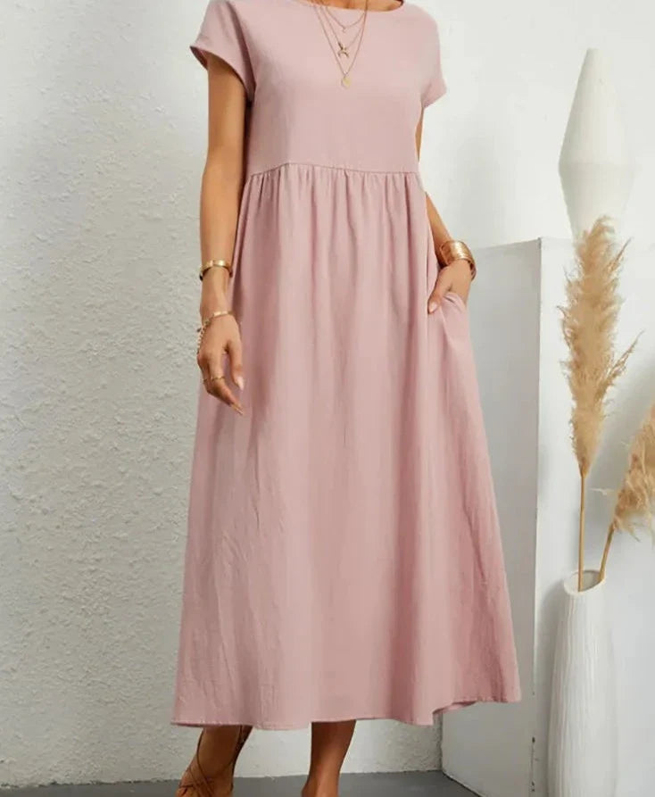 Lillymoda | Isabel - Lässiges Langes Vintage Kleid