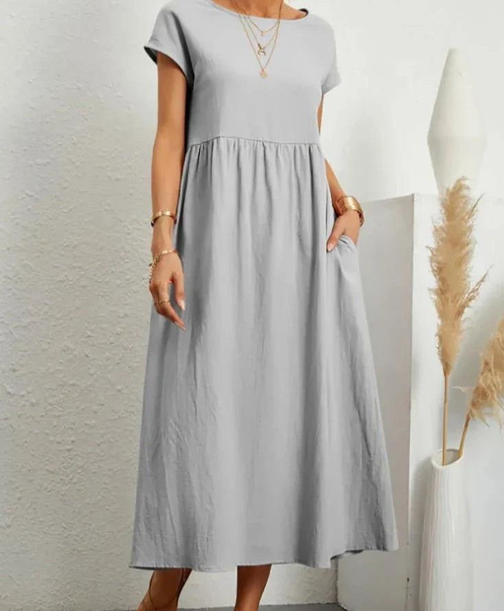 Lillymoda | Isabel - Lässiges Langes Vintage Kleid