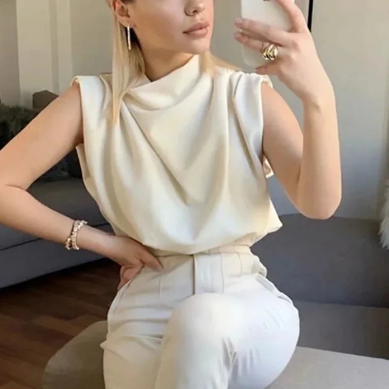 Lillymoda | Alani - Kragen Stand Chic Bluse