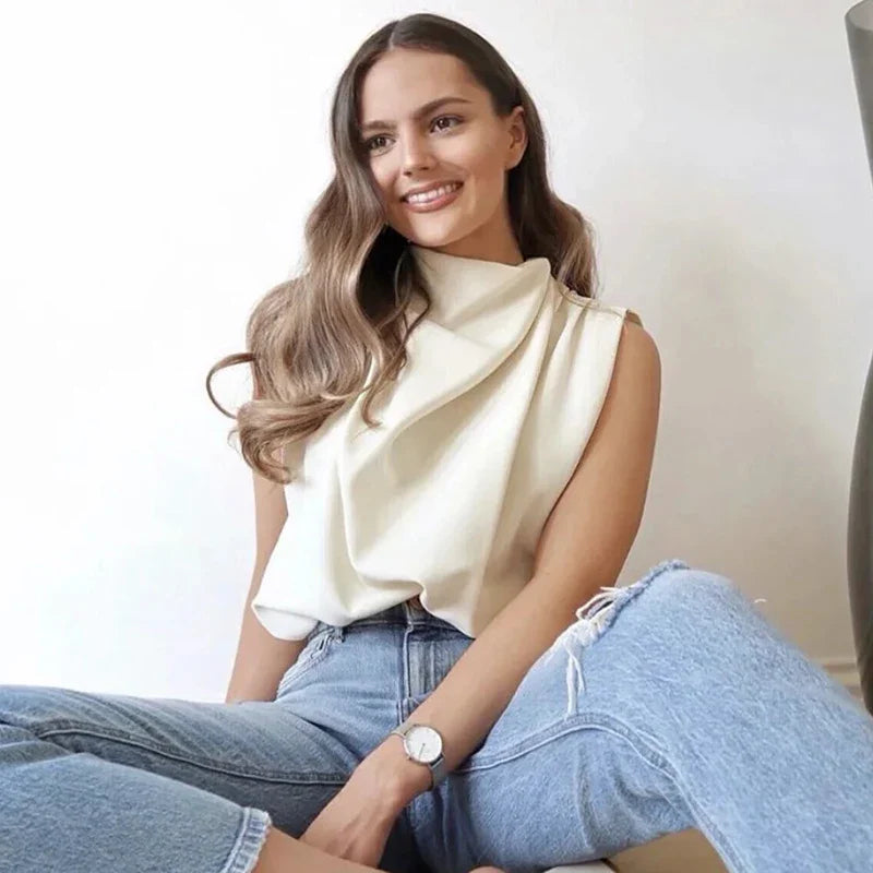 Lillymoda | Alani - Kragen Stand Chic Bluse