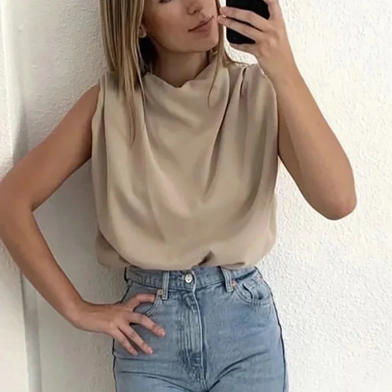 Lillymoda | Alani - Kragen Stand Chic Bluse