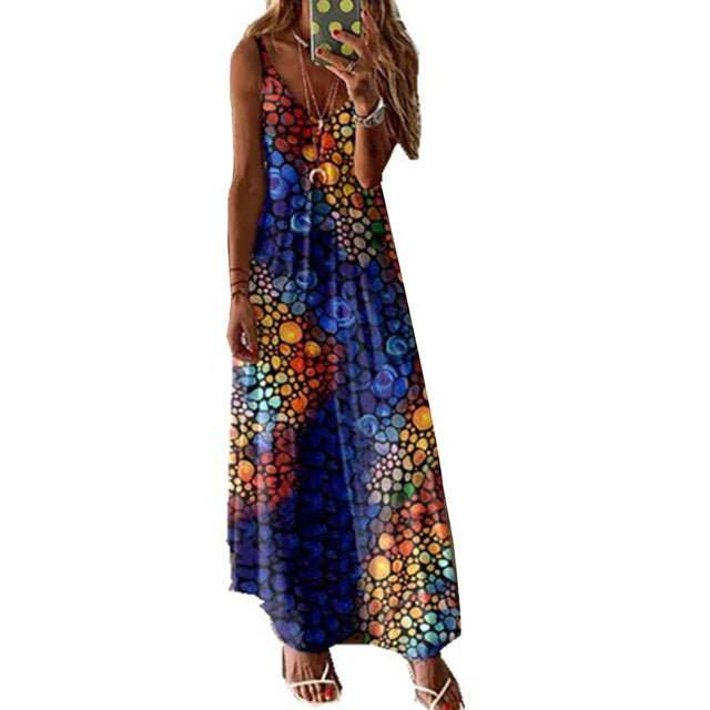 Lillymoda | Ainsley - Boho Vintage Maxikleid