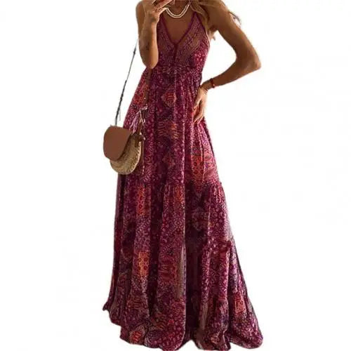 Lillymoda | Ainsley - Boho Vintage Maxikleid