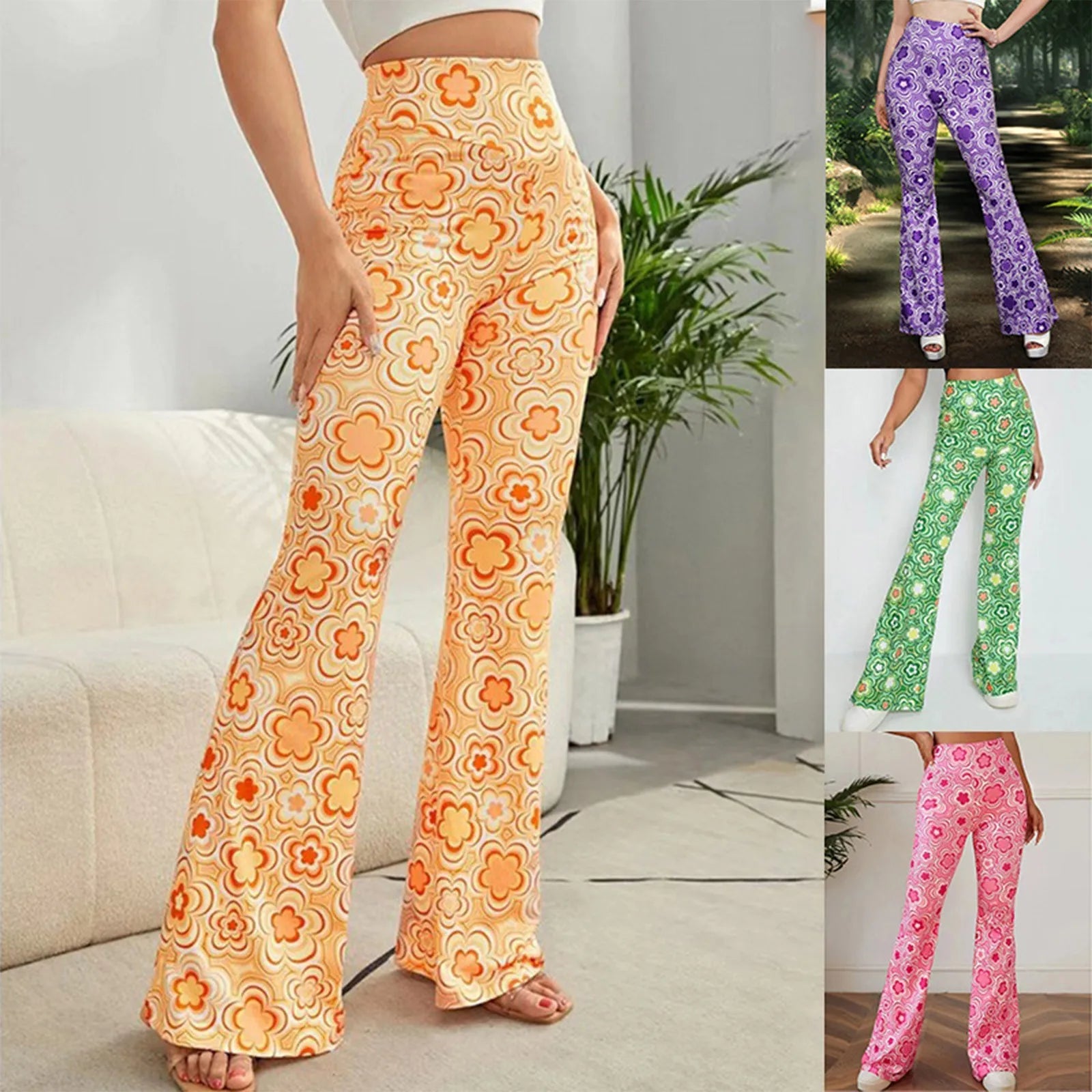 Tess – Vintage-Hose mit Blumenmuster