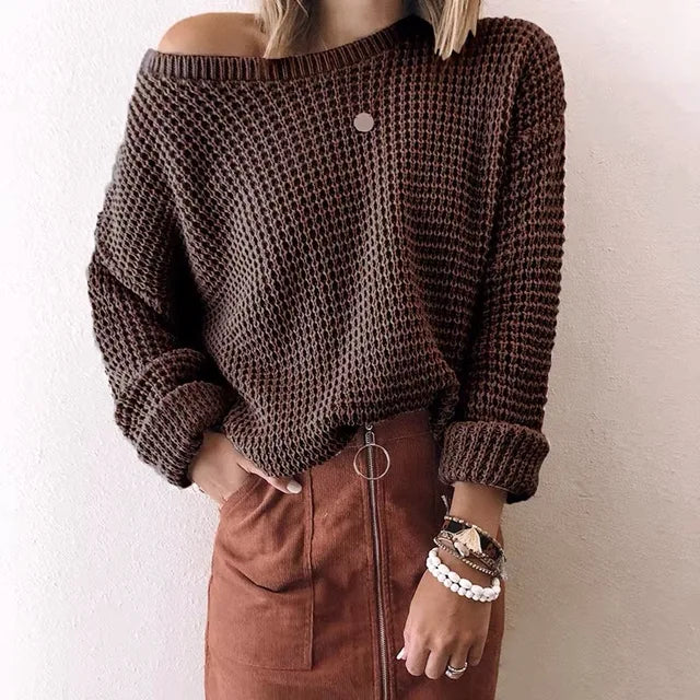 Lillymoda | Angela - Waffel Gestrickter Pullover