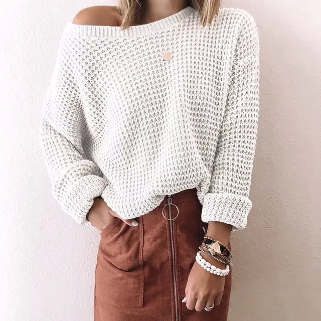 Lillymoda | Angela - Waffel Gestrickter Pullover