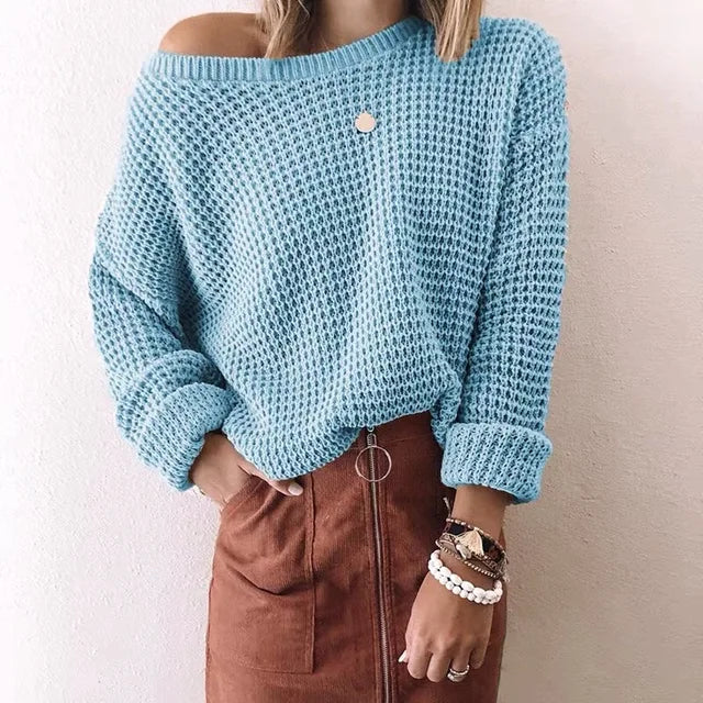 Lillymoda | Angela - Waffel Gestrickter Pullover