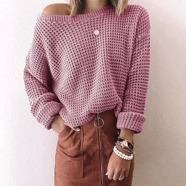 Lillymoda | Angela - Waffel Gestrickter Pullover