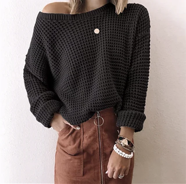 Lillymoda | Angela - Waffel Gestrickter Pullover