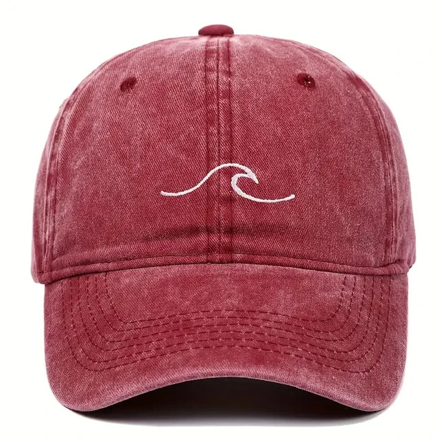 Baseballkappe mit Wellendesign-Stickerei für Frauen und Herren