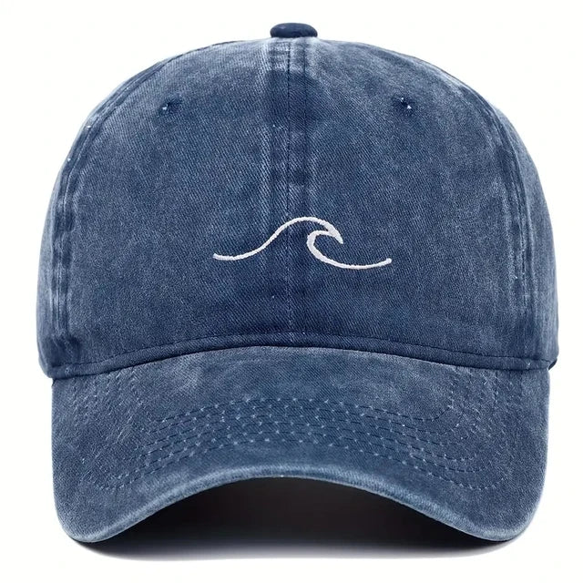 Baseballkappe mit Wellendesign-Stickerei für Frauen und Herren