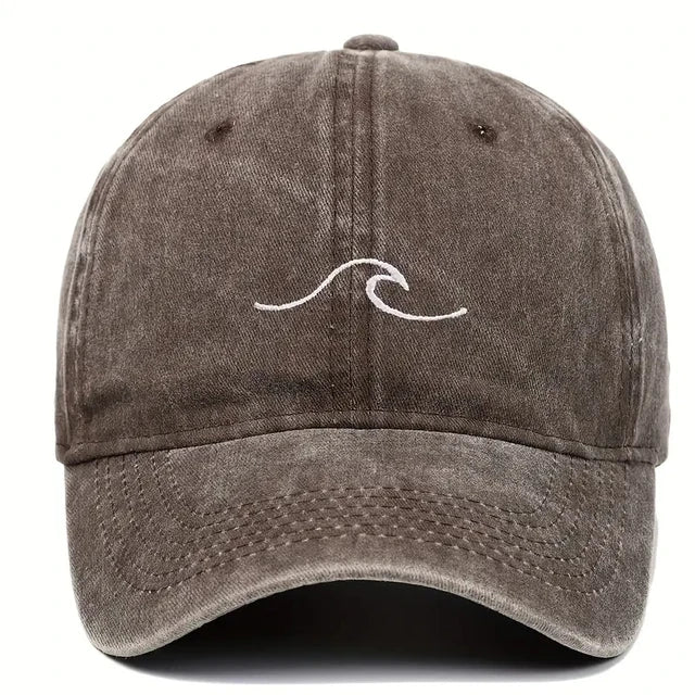 Baseballkappe mit Wellendesign-Stickerei für Frauen und Herren