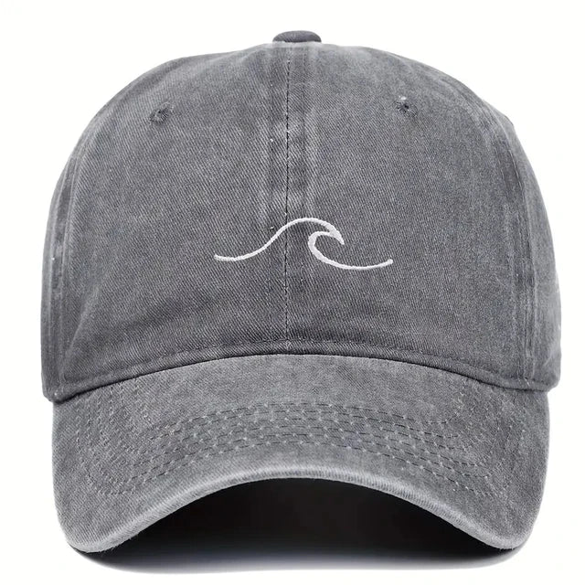 Baseballkappe mit Wellendesign-Stickerei für Frauen und Herren