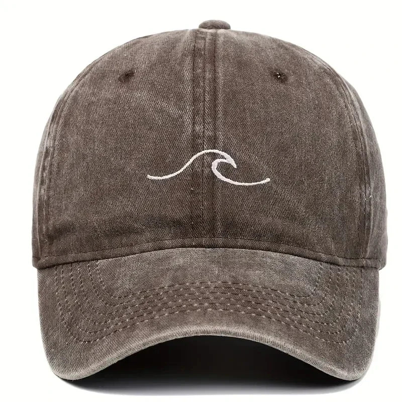 Baseballkappe mit Wellendesign-Stickerei für Frauen und Herren