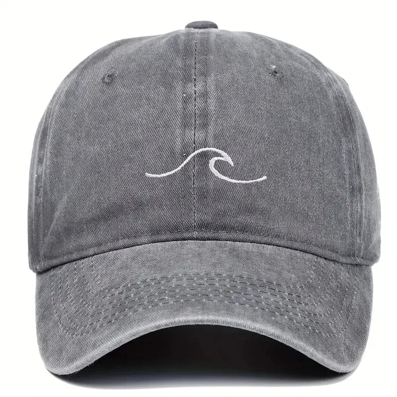 Baseballkappe mit Wellendesign-Stickerei für Frauen und Herren