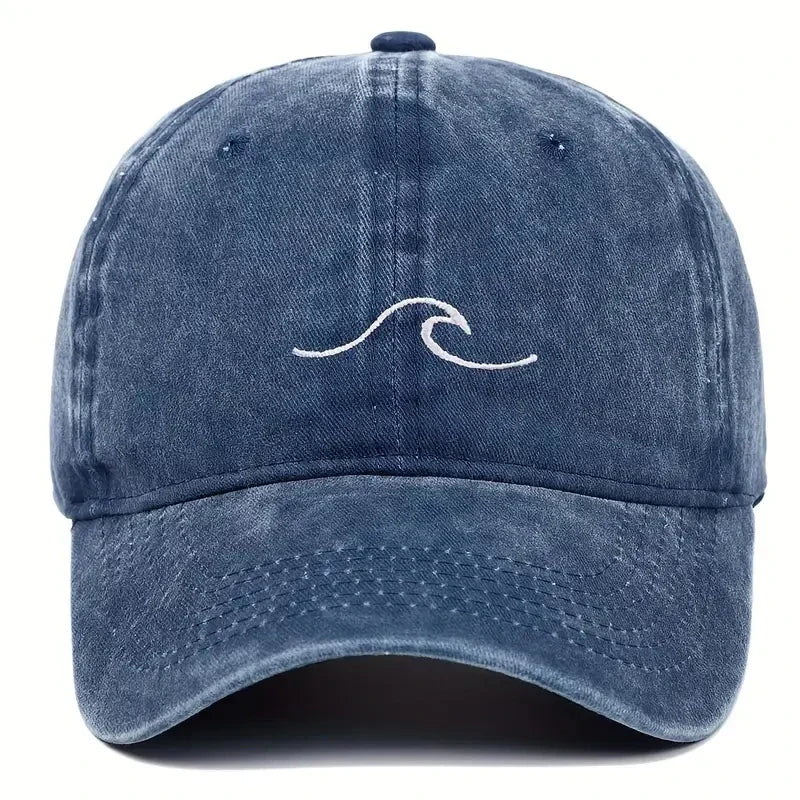 Baseballkappe mit Wellendesign-Stickerei für Frauen und Herren
