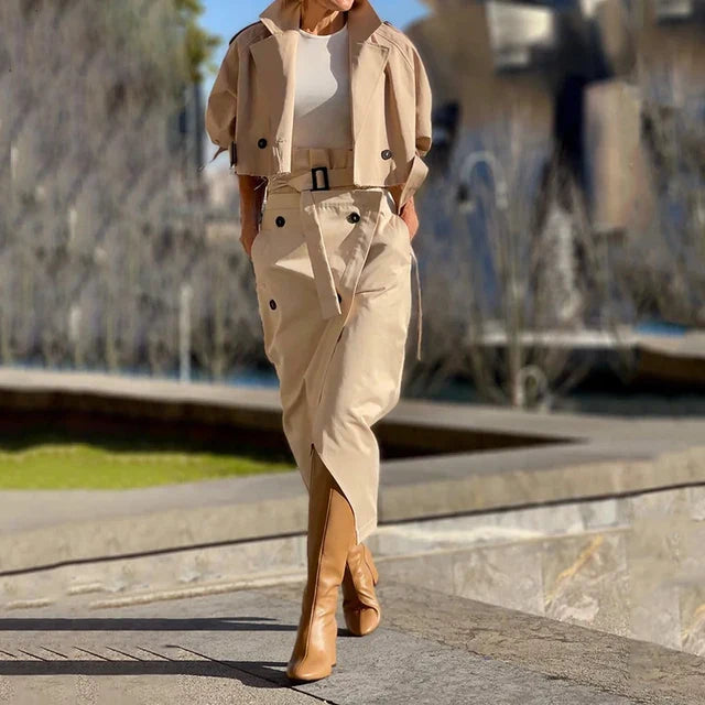 Lillymoda | Claire - Stilvolles Elegantes Set [Oberteil+Rock]