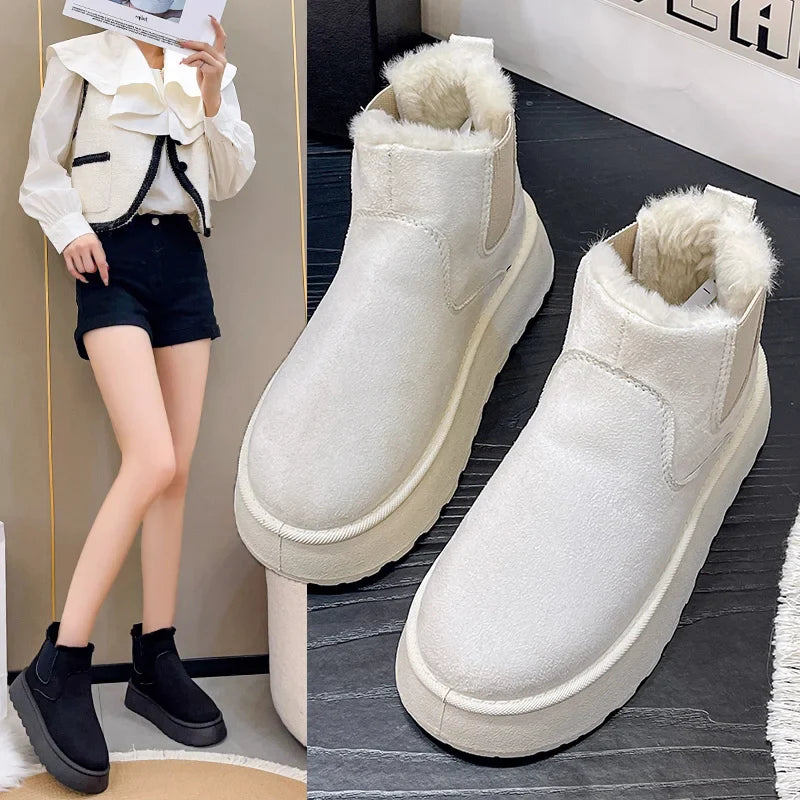 Lillymoda | Briana - Lässige Warme Plüsch-Stiefel