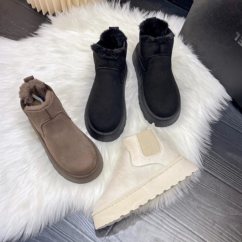 Lillymoda | Briana - Lässige Warme Plüsch-Stiefel