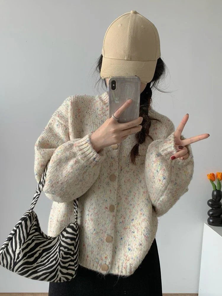 Lillymoda | Catherine - Warme Vintage-Strickjacke