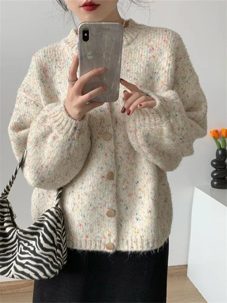 Lillymoda | Catherine - Warme Vintage-Strickjacke