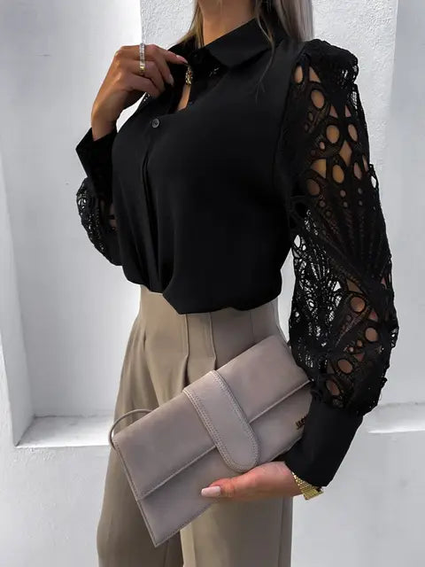 Lillymoda | Chevelle - Durchbrochene Spitzenbluse