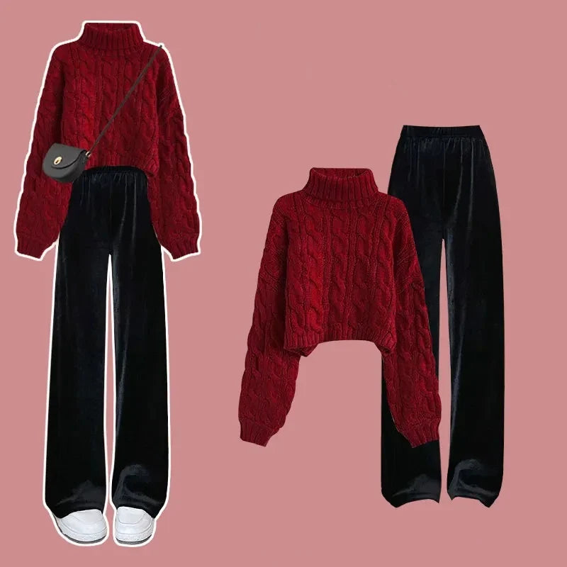 Lillymoda | Alexa - Schickes Strickset [Pullover+Hose]